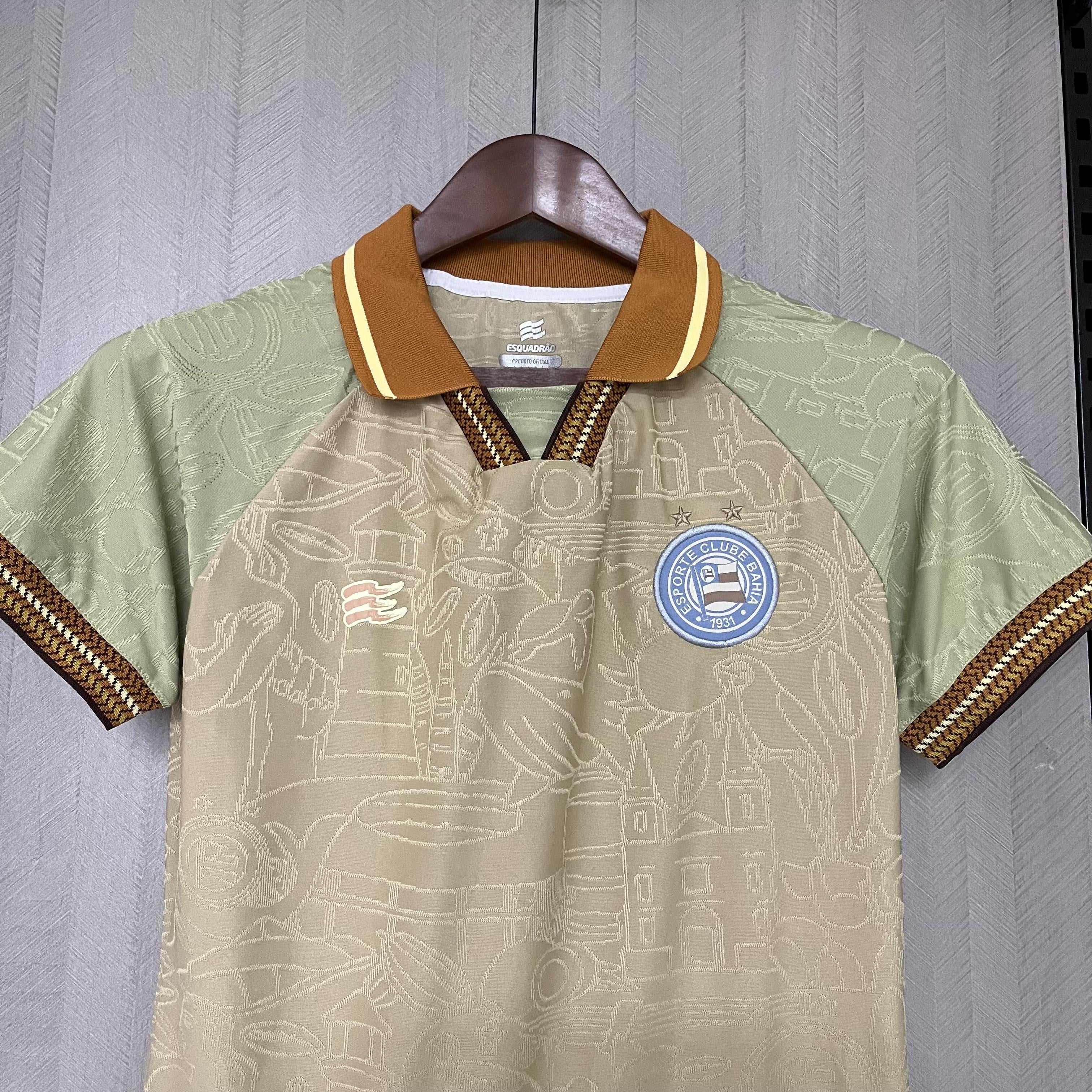 Camisa Bahia Edição Especial 25/26 - Versão Feminina Baby Look Bege