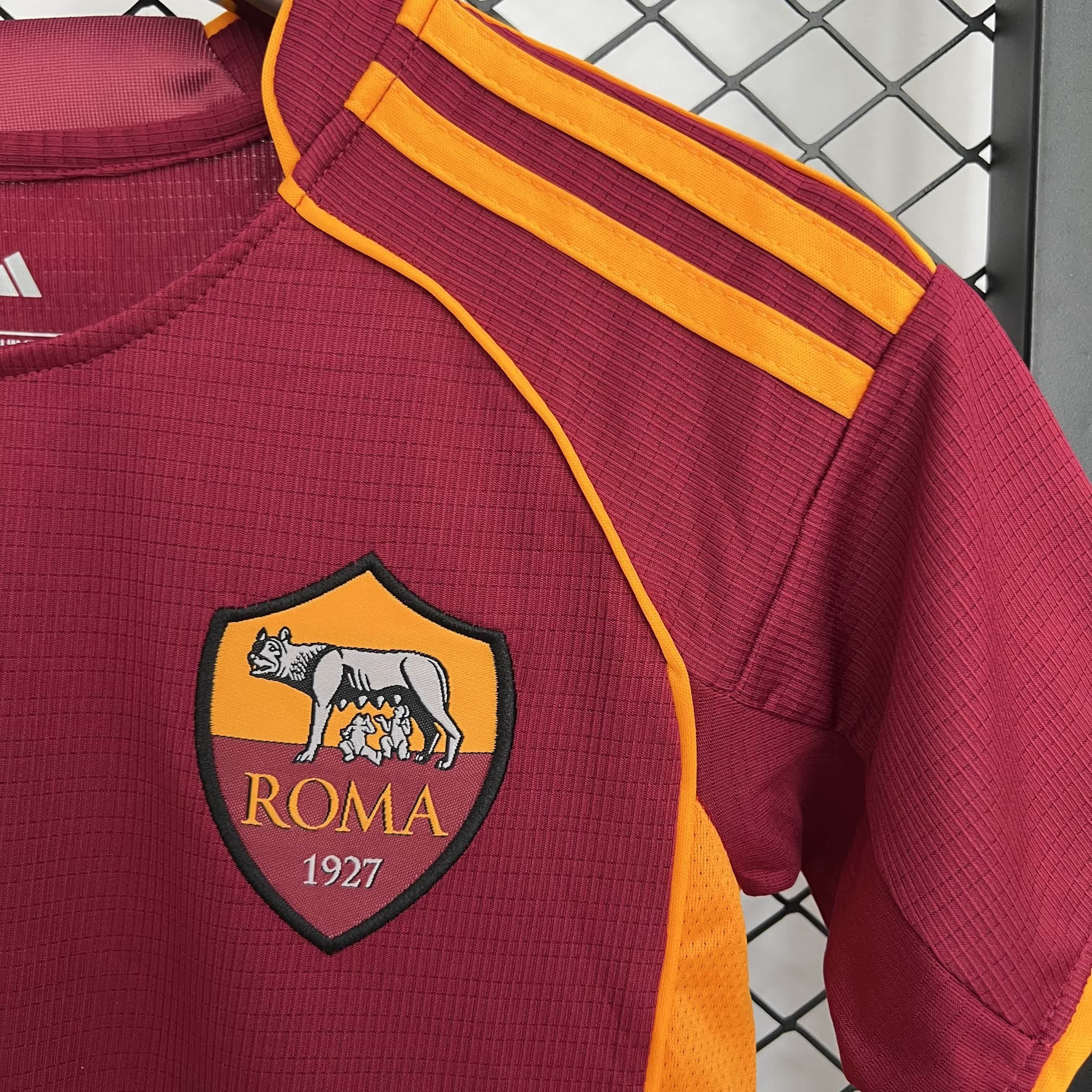 Conjunto Roma Home 25/26 - Vermelho