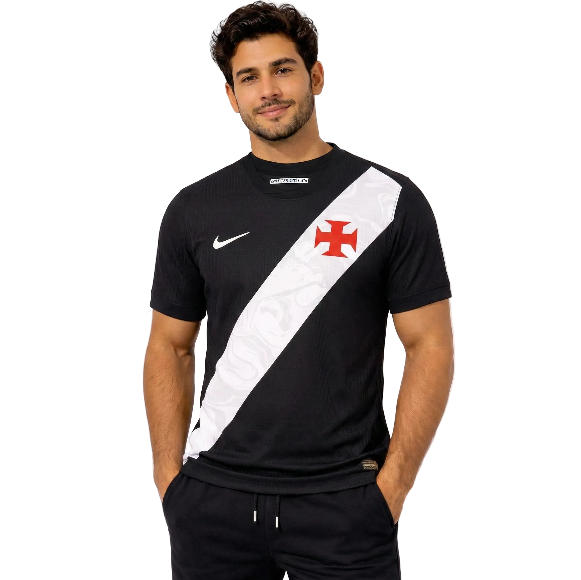 Camisa Vasco da Gama Titular 26/27 - Preto e Branco