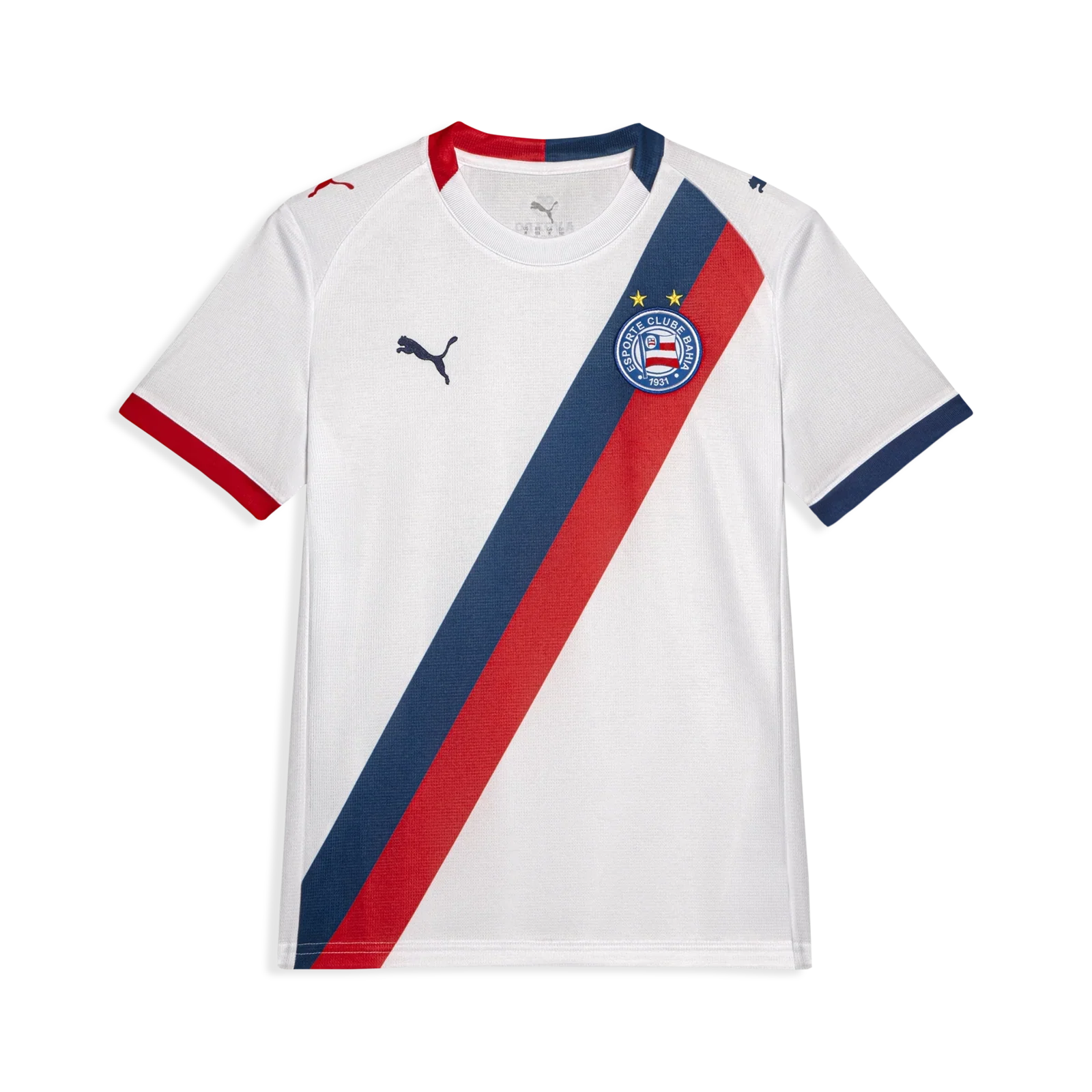 Camisa Bahia Titular 26/27 - Branca Puma Versão Feminina Baby Look