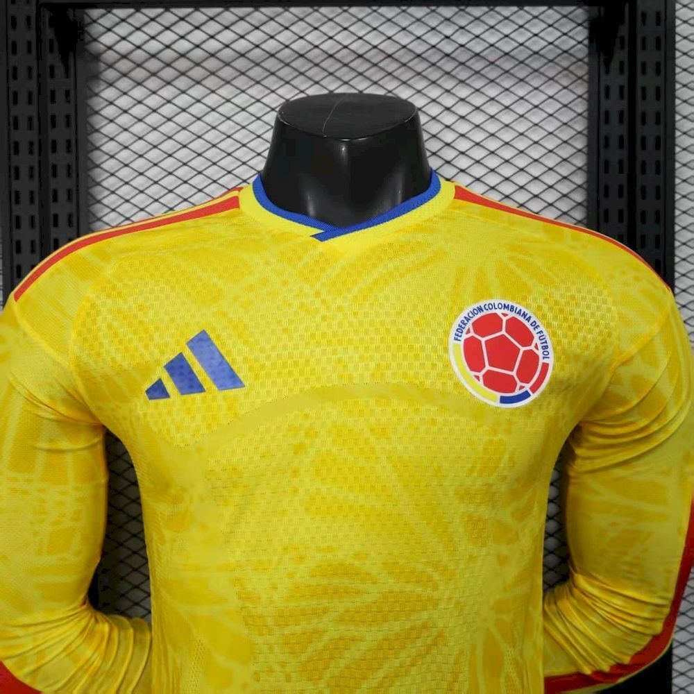 Camisa Colômbia Manga Longa 2026/27 - Versão Jogador