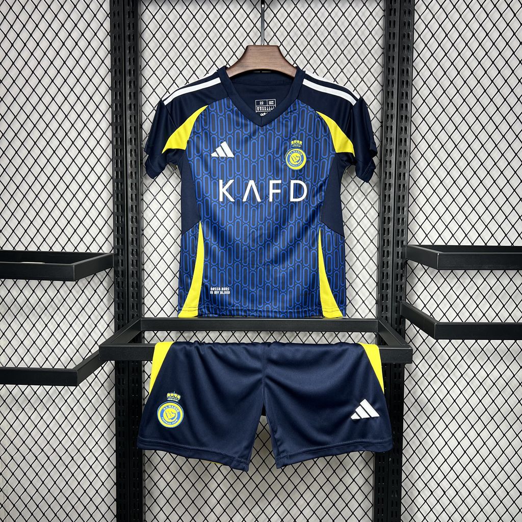 Conjunto Infantil Al Nassr Fora 24/25 - Azul