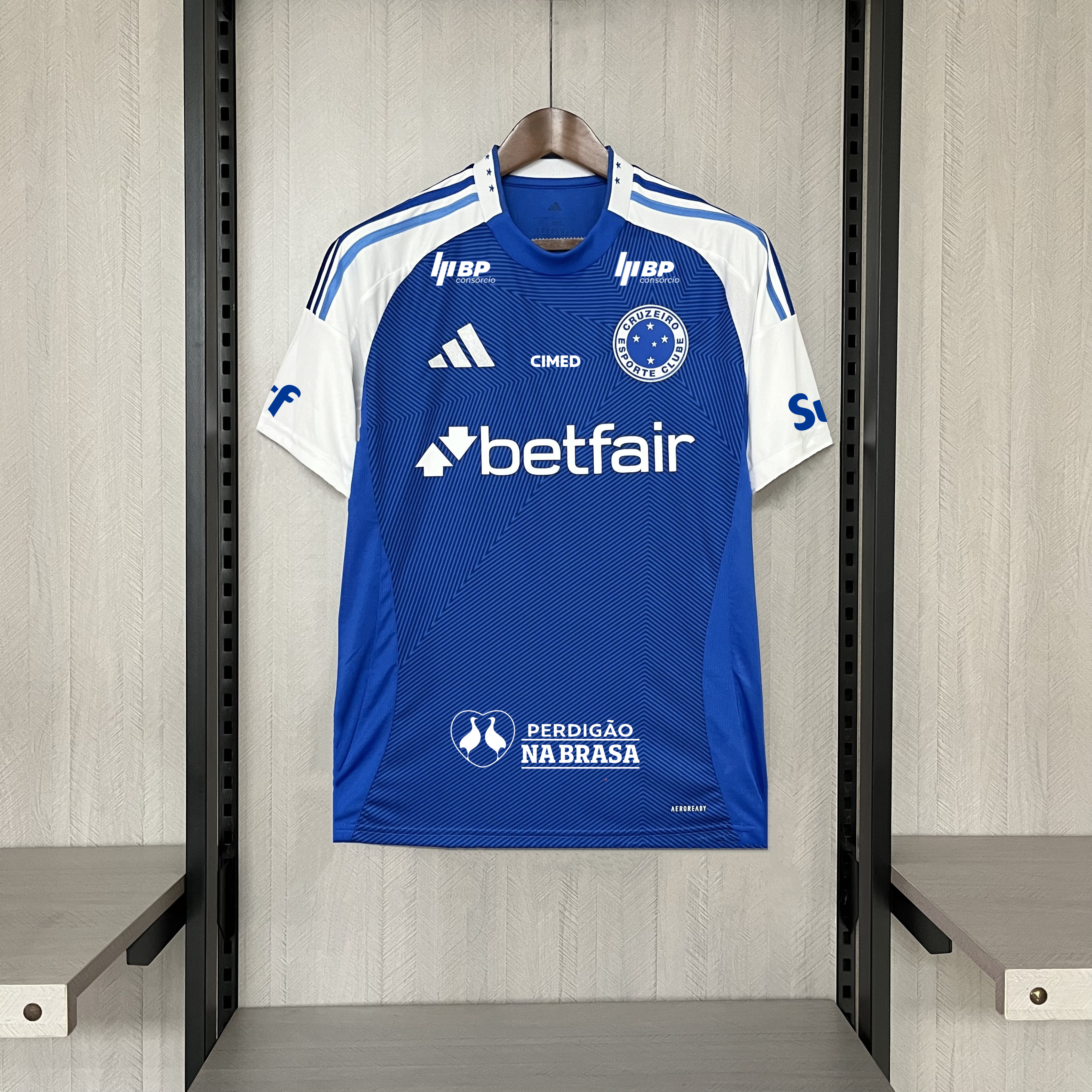 Camisa Cruzeiro Titular 25/26 - Azul e Branco