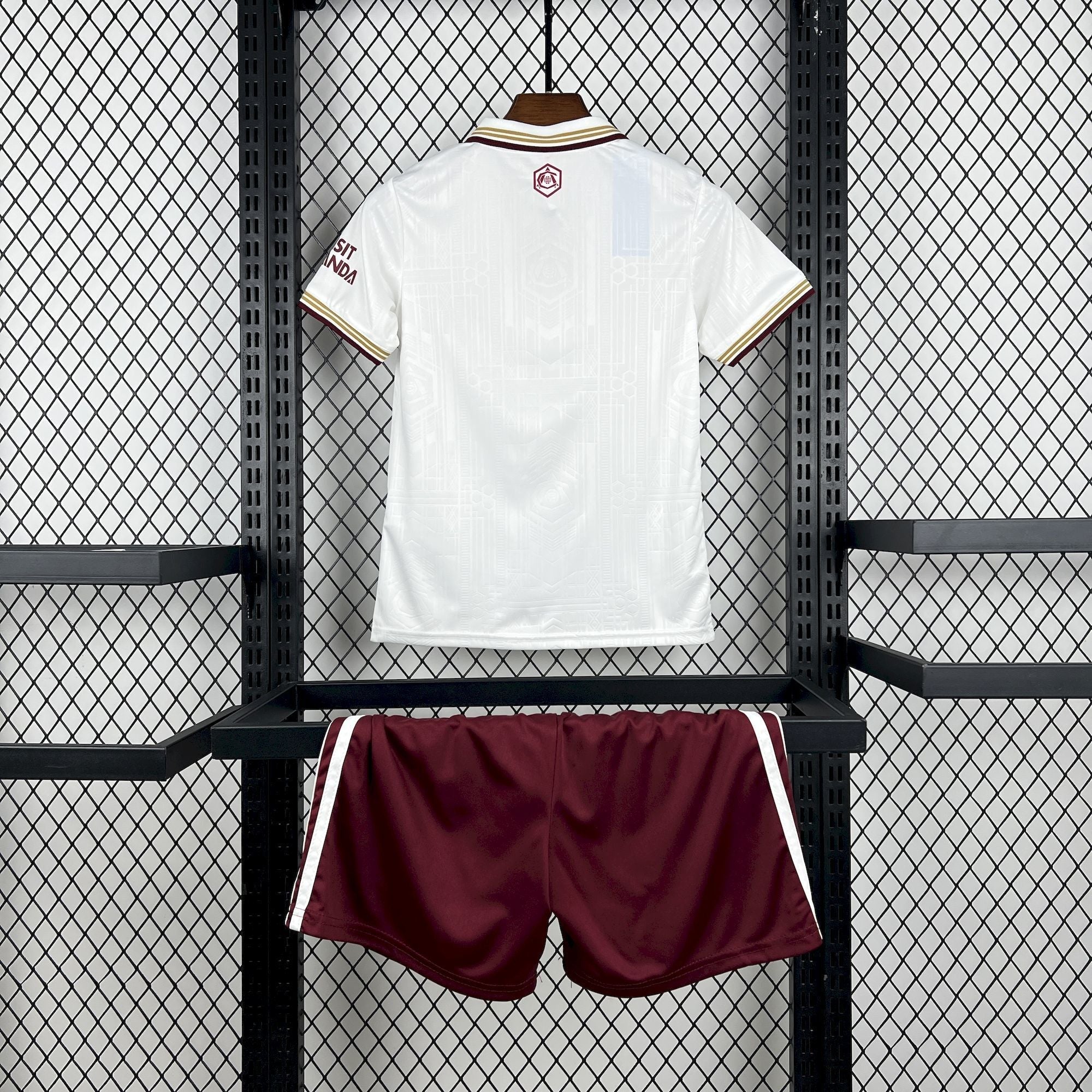 Conjunto Arsenal 25/26 away - Branco e vermelho