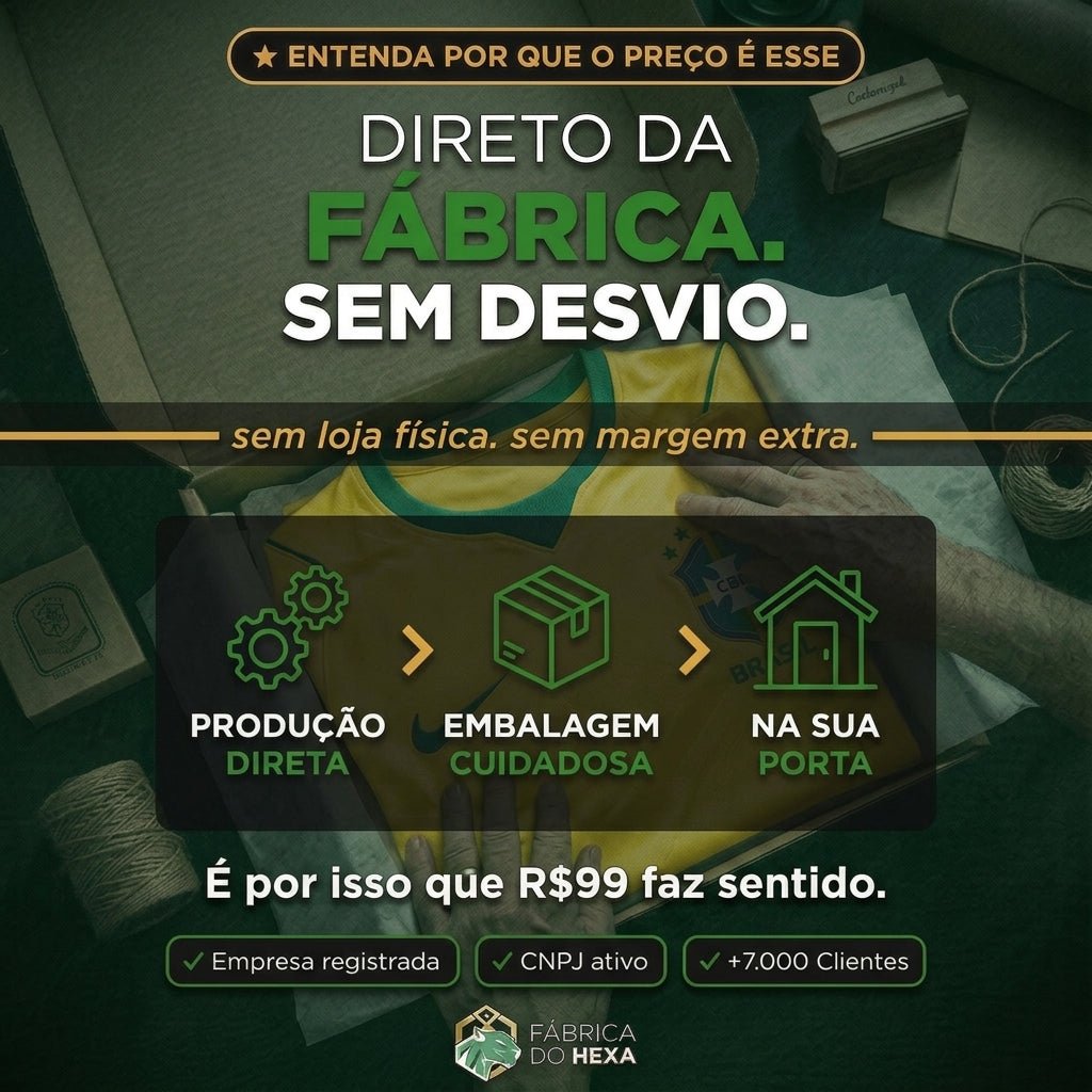 Camisa Oficial Seleção Brasileira 2026 - Goleiro Pro®
