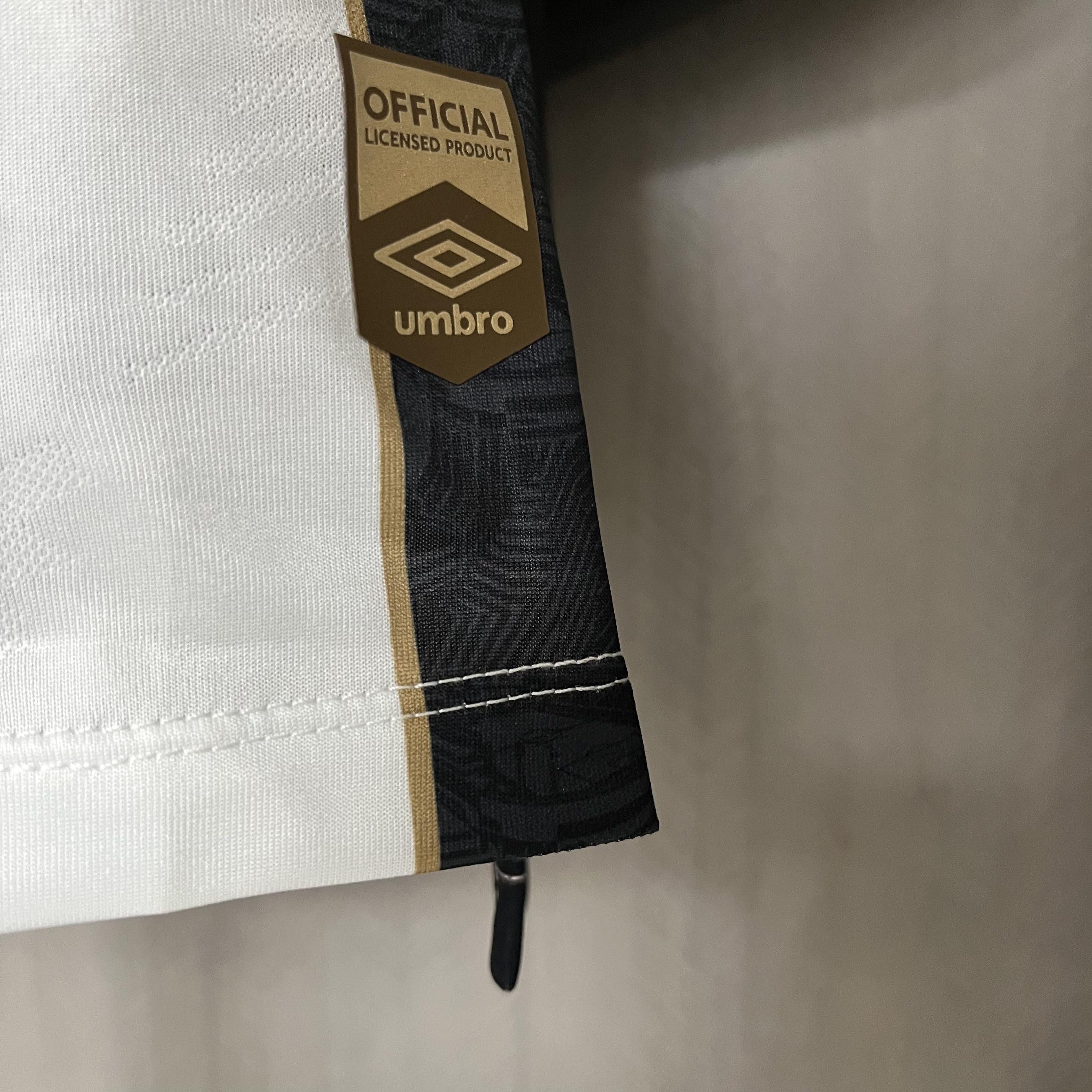 Camisa Santos Fora 2024/25 - Versão Jogador Preto e Branco