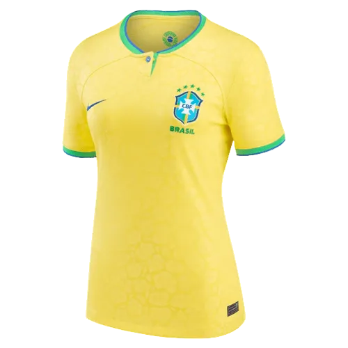Camisa Brasil Home 2022 Feminina - Amarela