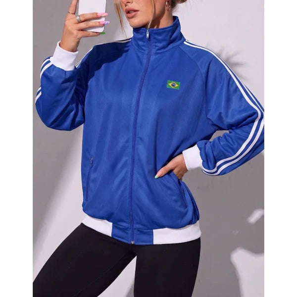 Jaqueta do Brasil Feminina - Premium Azul
